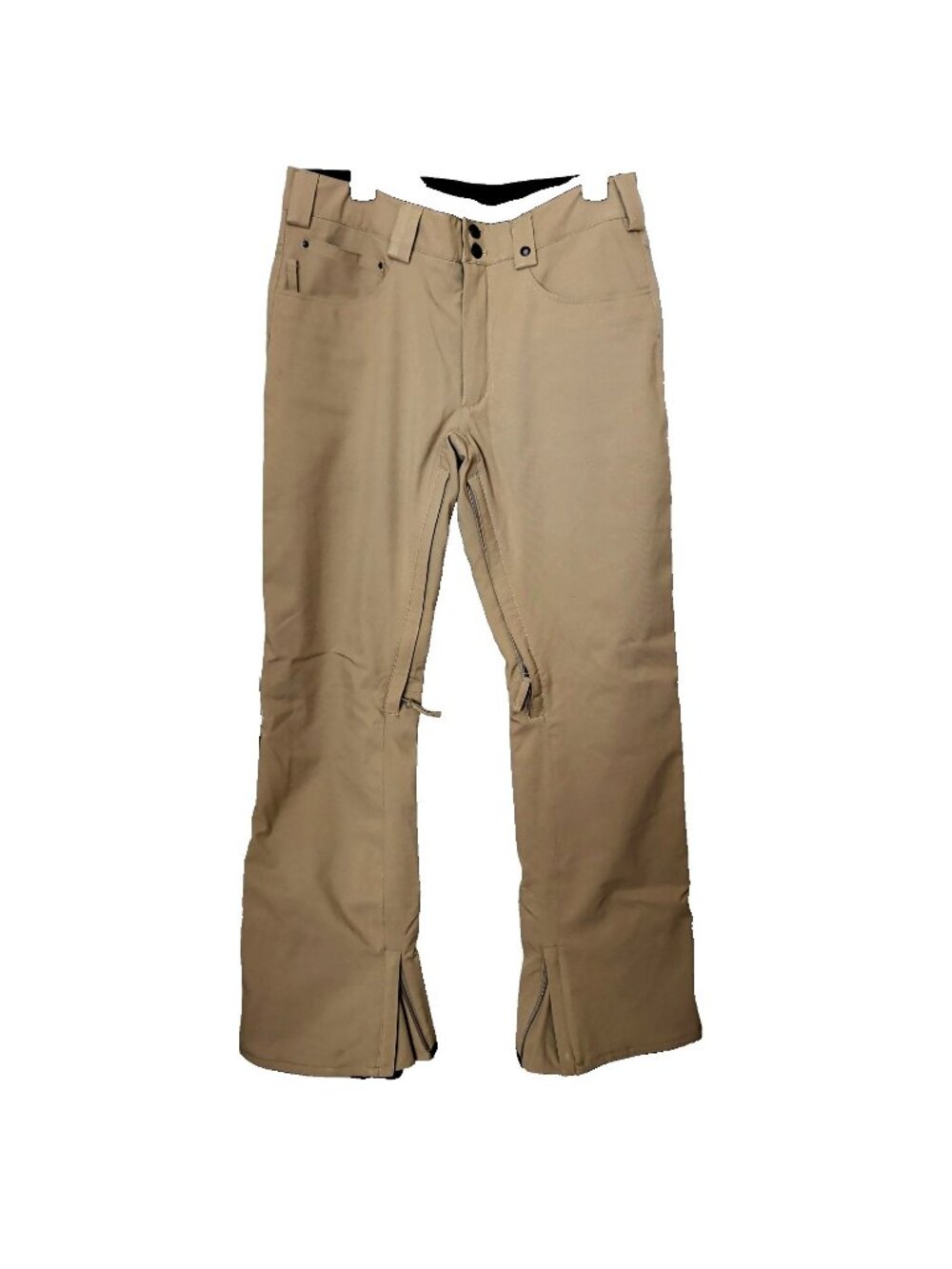 Burton White Collection Snowboard Pants Mens M Ski  Leg Zippers Lined-489lp